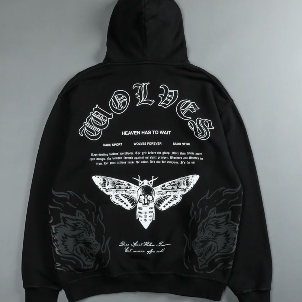 SOLD Darc Sport Black Wolves Hoodie BNWT